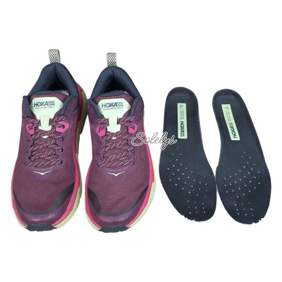 HOKA ONE Challenger ATR 6 Womens 7.5B Grape Wine Butterfly Trail Running Sneaker - Picture 10 of 11